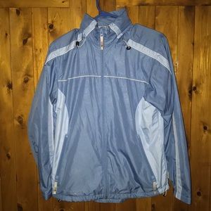 Columbia, size small, blue zip up jacket
